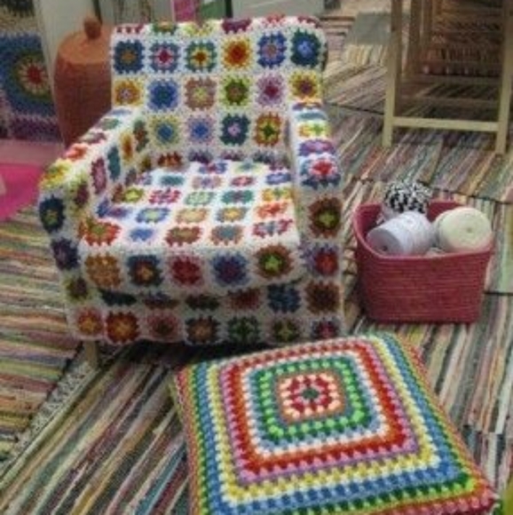 Granny Square chair covers, crochet - Picture 4 of 4